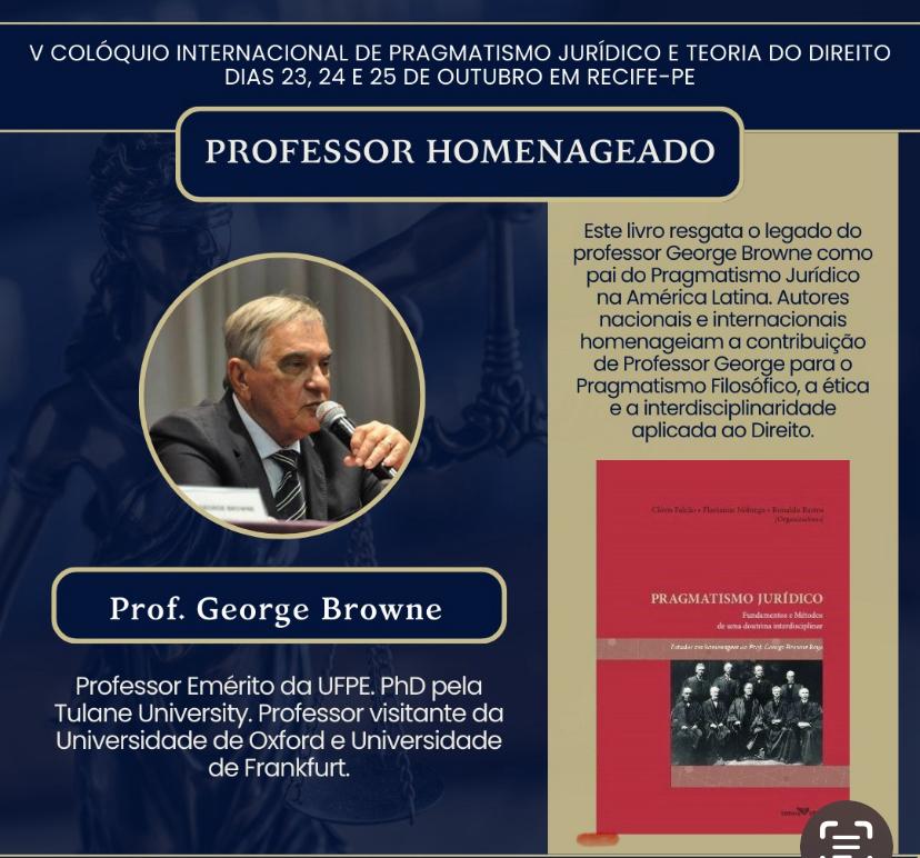 Material de divulgação do V Colóquio Internacional de Pragmatismo Jurídico